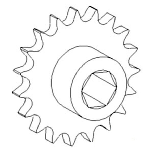 Aftermarket AH130572 Return/Tailings Lower Sprocket Fits John Deere Combine CTS 9400 9450 COH60-0112 - main